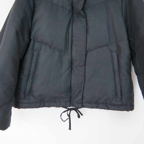 HELMUT LANG Women's Black Coated Cotton Down Puffer Coat L Outerwear - Picture 3 of 9